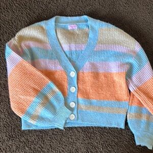 Pink Lily Striped Multicolor Women's Sweater